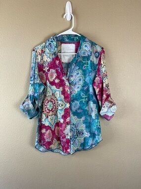 cino mixed boho print blouse